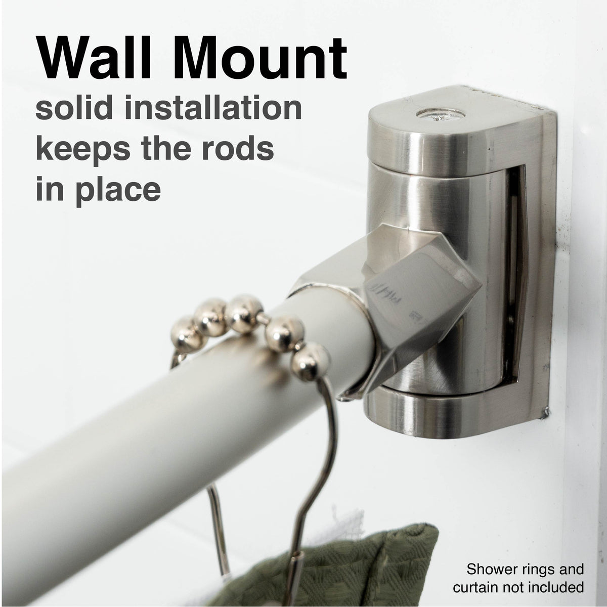 36 in. to 61 in. Curved Shower Rod (Brushed Nickel Finish) - Utility-Sink.com