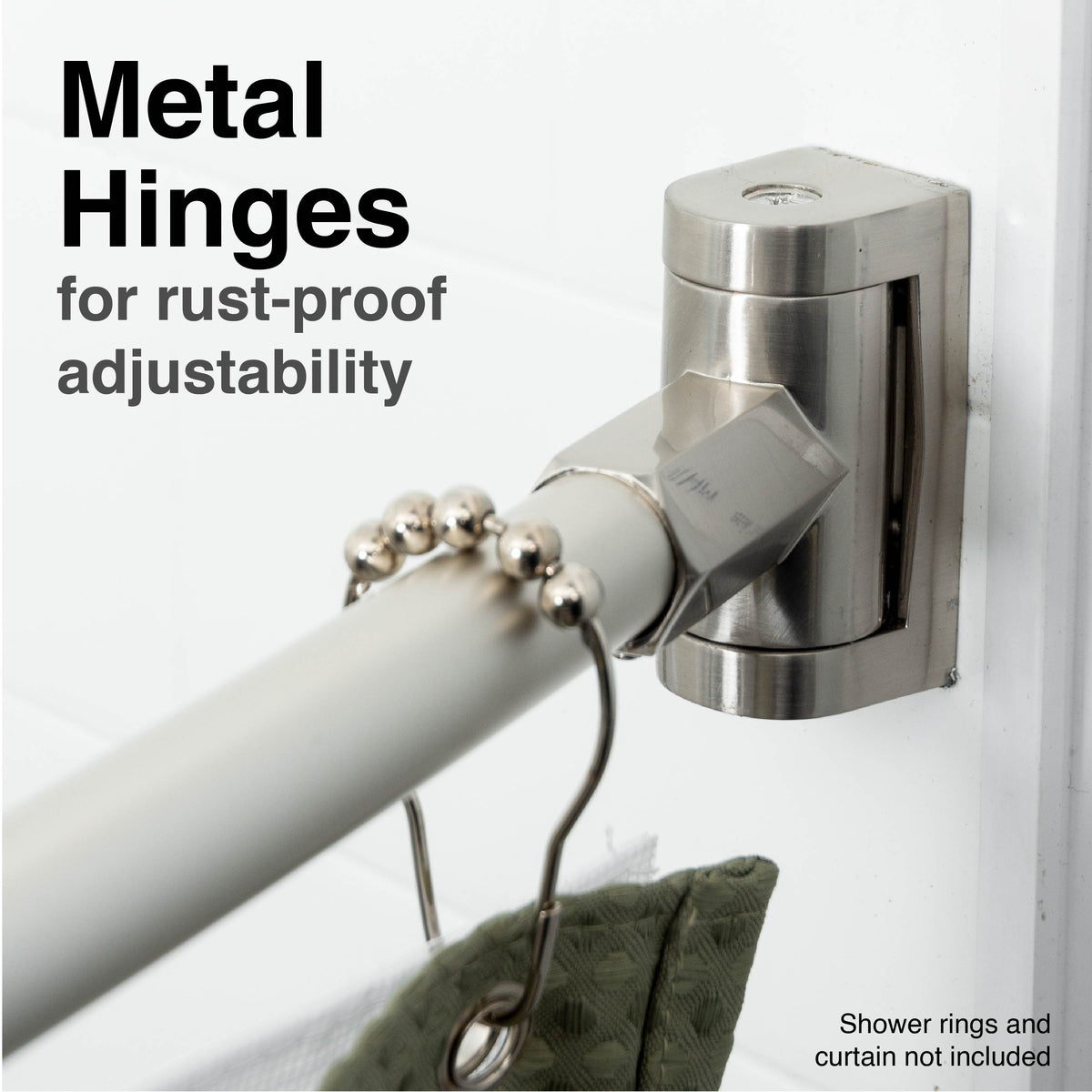 36 in. to 61 in. Curved Shower Rod (Brushed Nickel Finish) - Utility-Sink.com