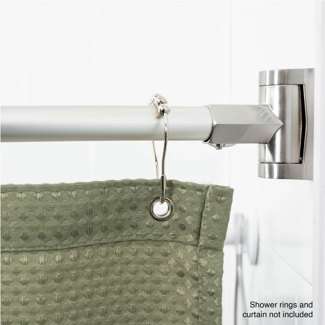 36 in. to 61 in. Curved Shower Rod (Brushed Nickel Finish) - Utility-Sink.com