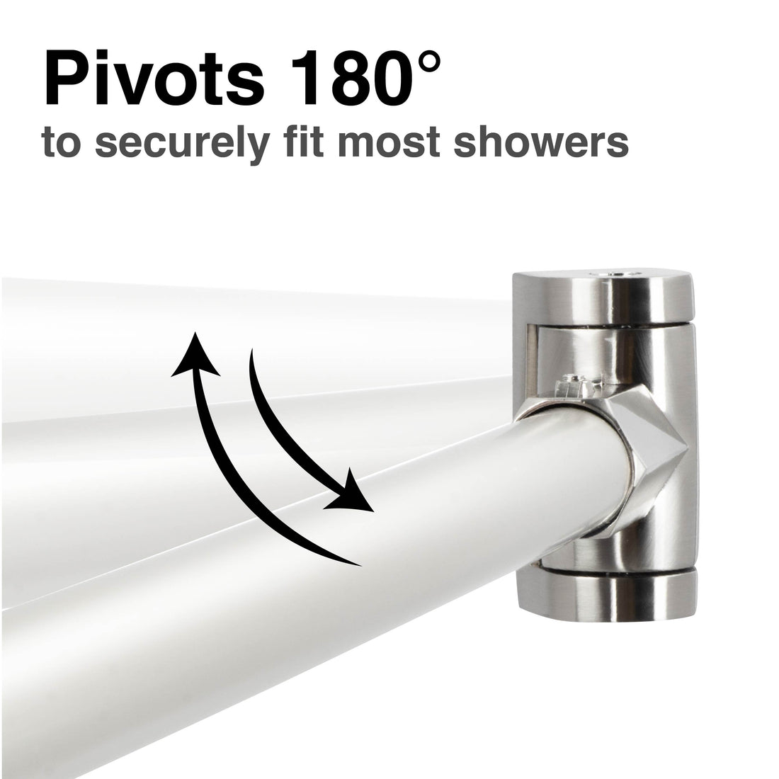 36 in. to 61 in. Curved Shower Rod (Brushed Nickel Finish) - Utility-Sink.com