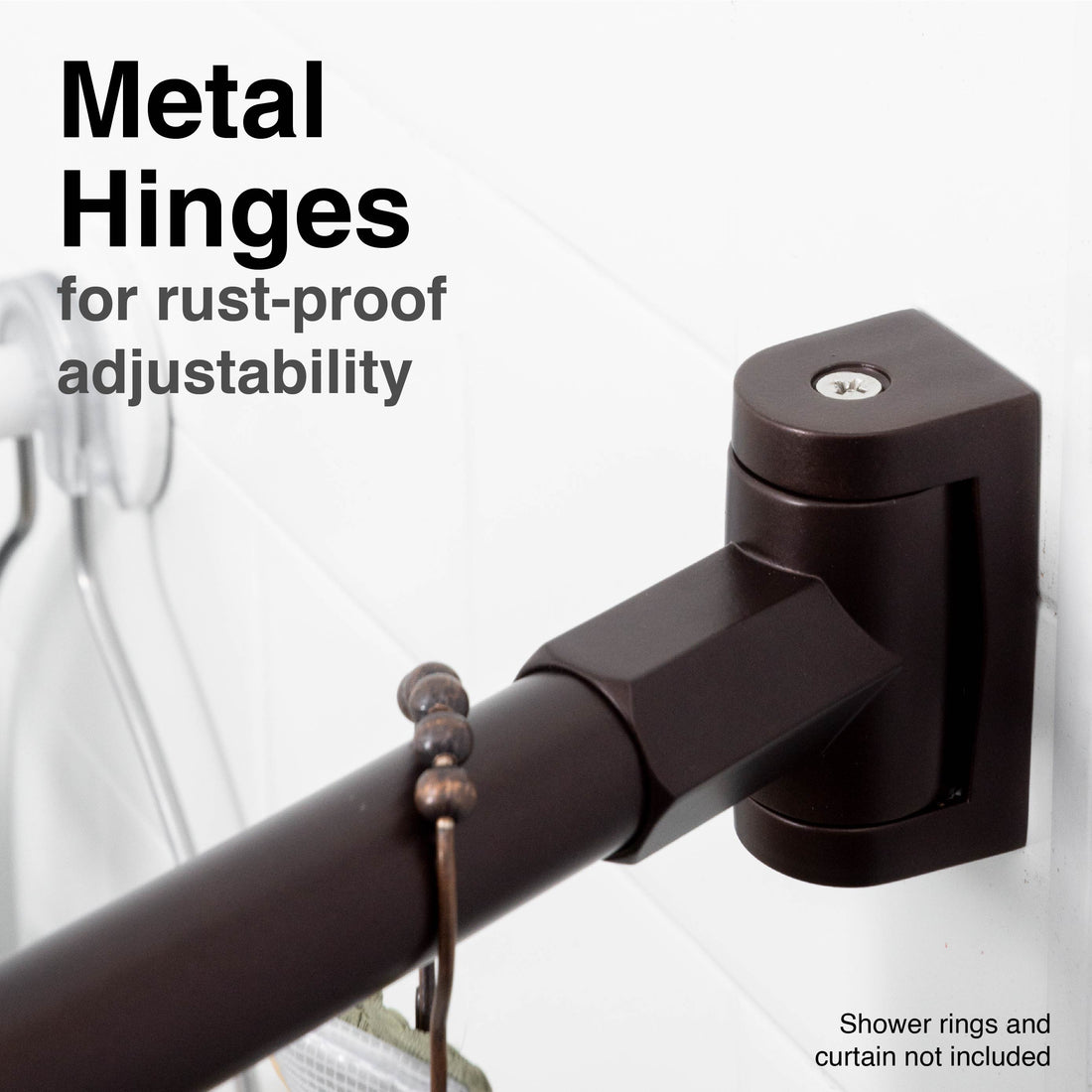 36 in. to 61 in. Curved Shower Rod (Oil-Rubbed Bronze Finish) - Utility-Sink.com