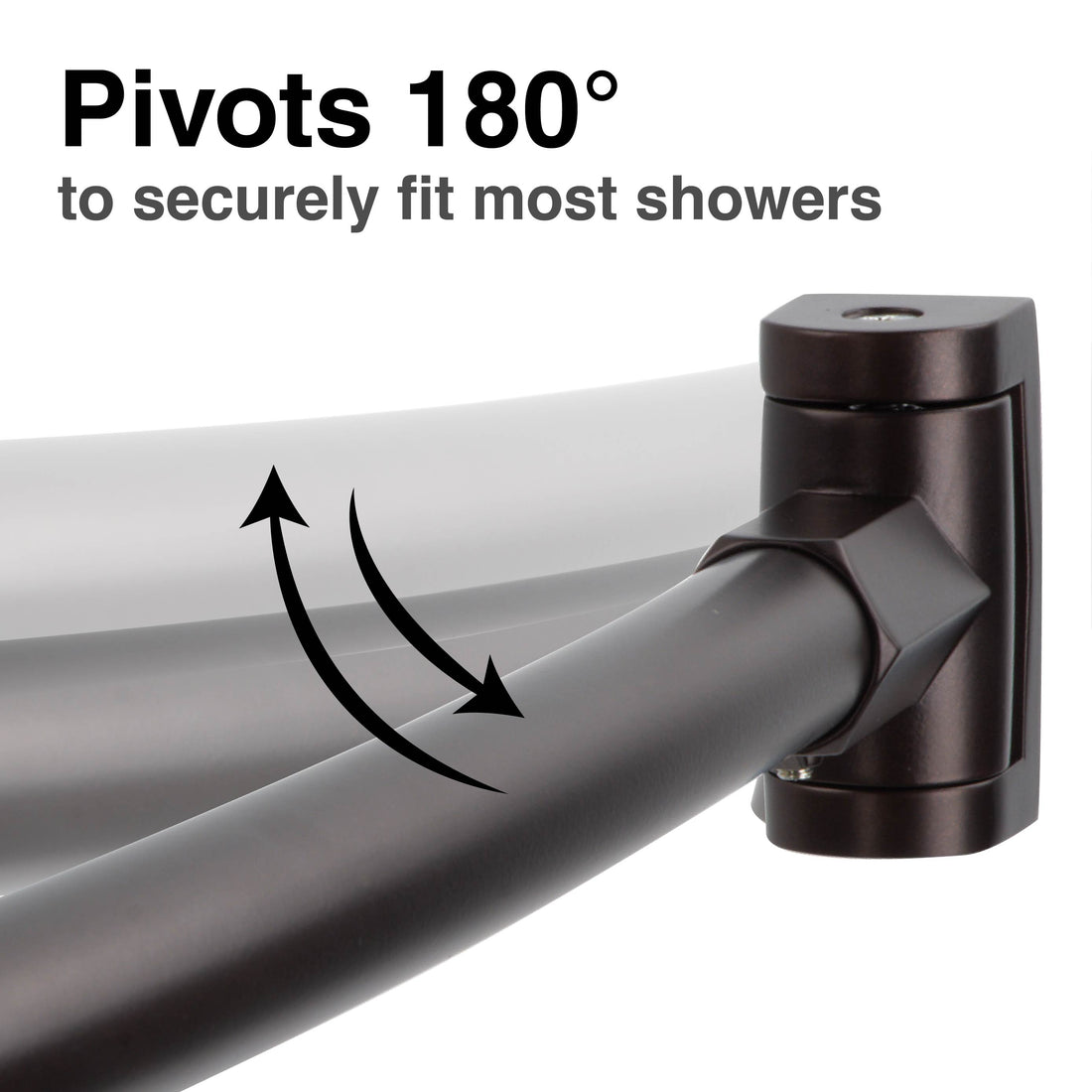 36 in. to 61 in. Curved Shower Rod (Oil-Rubbed Bronze Finish) - Utility-Sink.com