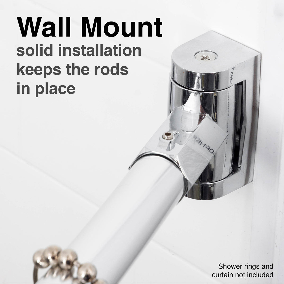 36 in. to 61 in. Curved Shower Rod (Chrome Finish) - Utility-Sink.com