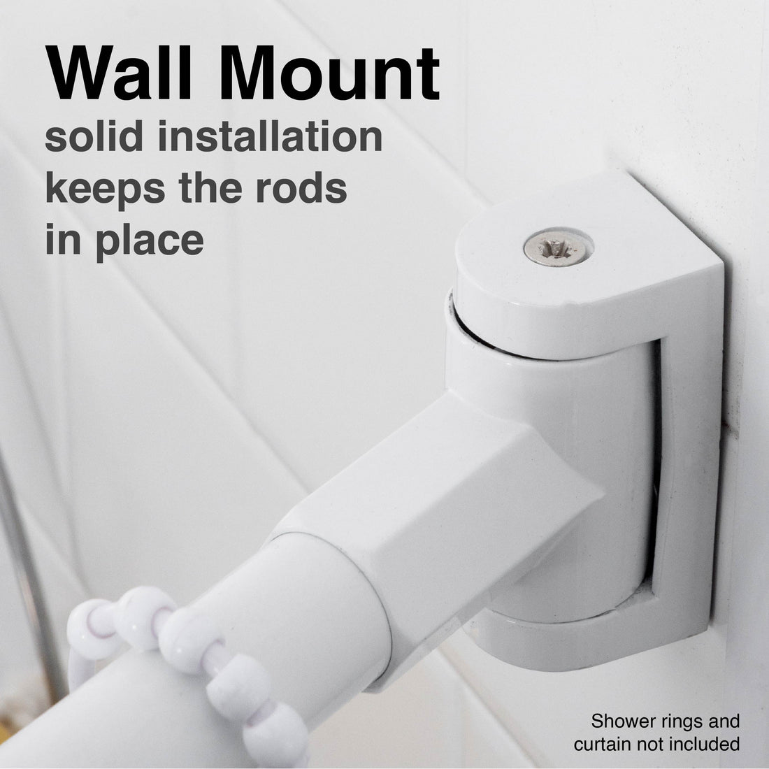 36 in. to 61 in. Curved Shower Rod (White Finish) - Utility-Sink.com