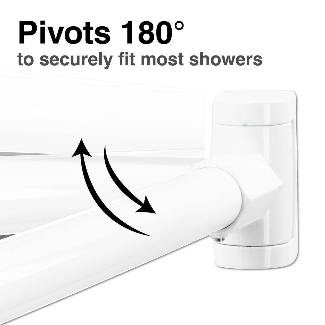 36 in. to 61 in. Curved Shower Rod (White Finish) - Utility-Sink.com