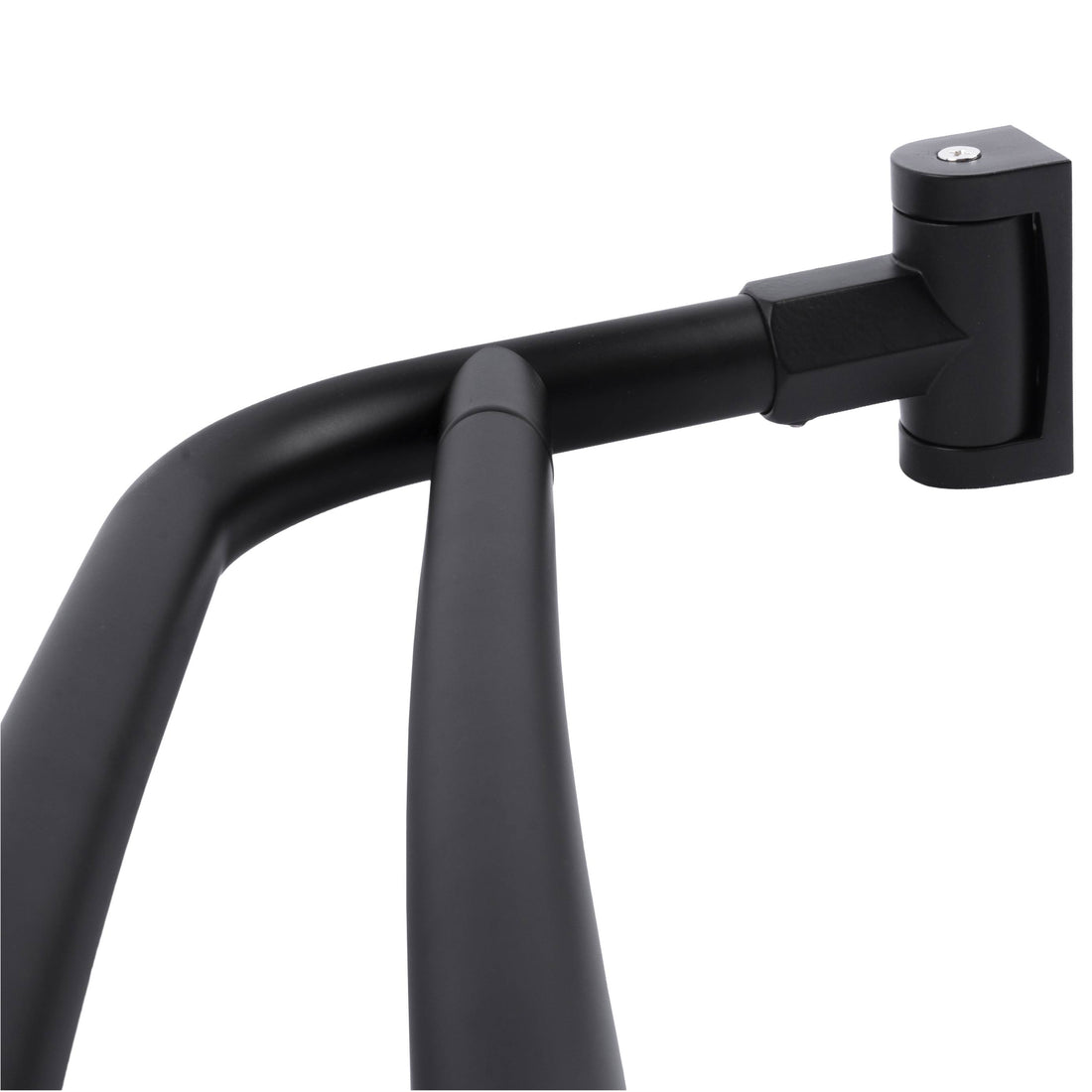 44 in. to 70 in. Double Curved Shower Rod (Matte Black Finish) - Utility-Sink.com