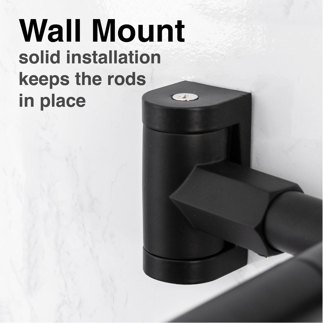 44 in. to 70 in. Double Curved Shower Rod (Matte Black Finish) - Utility-Sink.com