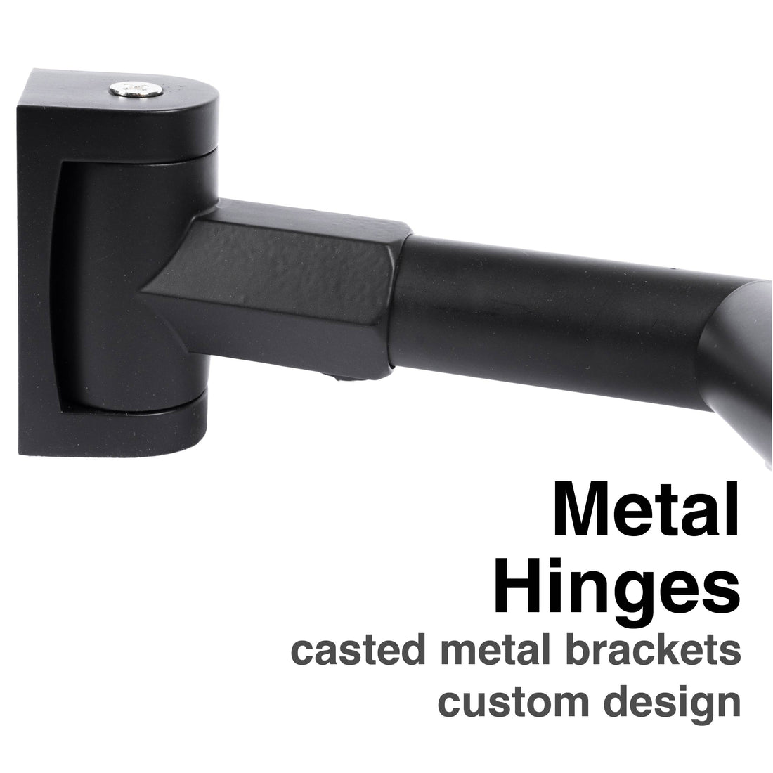 44 in. to 70 in. Double Curved Shower Rod (Matte Black Finish) - Utility-Sink.com