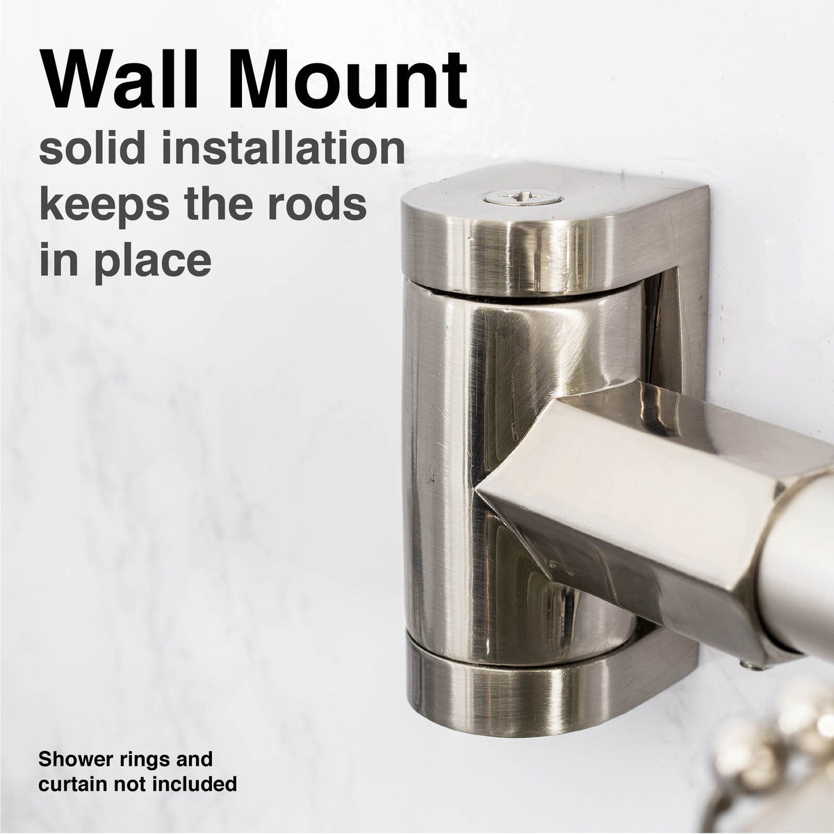 44 in. to 70 in. Double Curved Shower Rod (Brushed Nickel Finish) - Utility-Sink.com