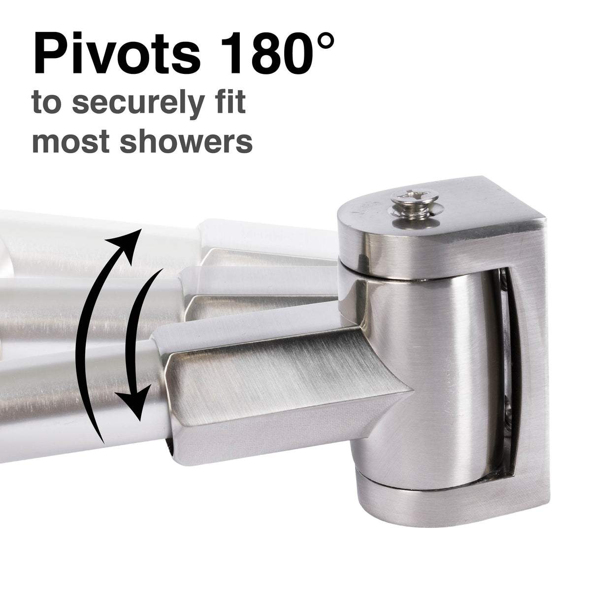 44 in. to 70 in. Double Curved Shower Rod (Brushed Nickel Finish) - Utility-Sink.com