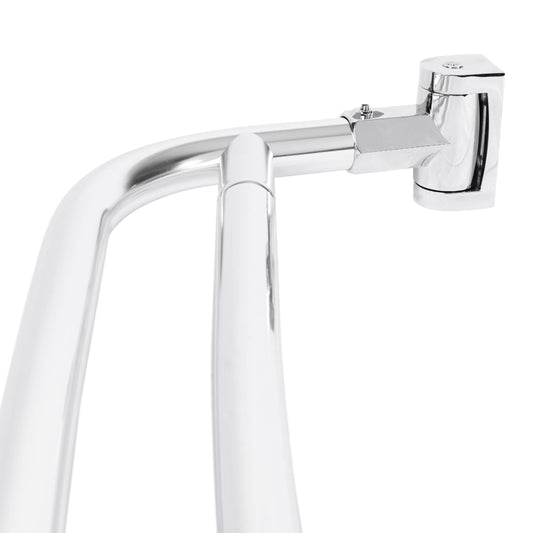 44 in. to 70 in. Double Curved Shower Rod (Chrome Finish) - Utility-Sink.com