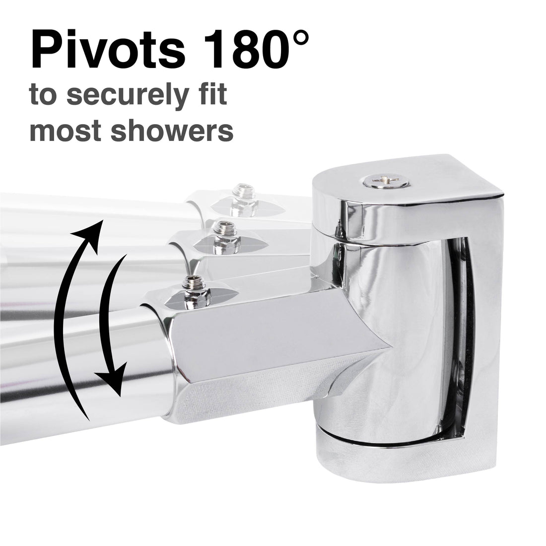 44 in. to 70 in. Double Curved Shower Rod (Chrome Finish) - Utility-Sink.com