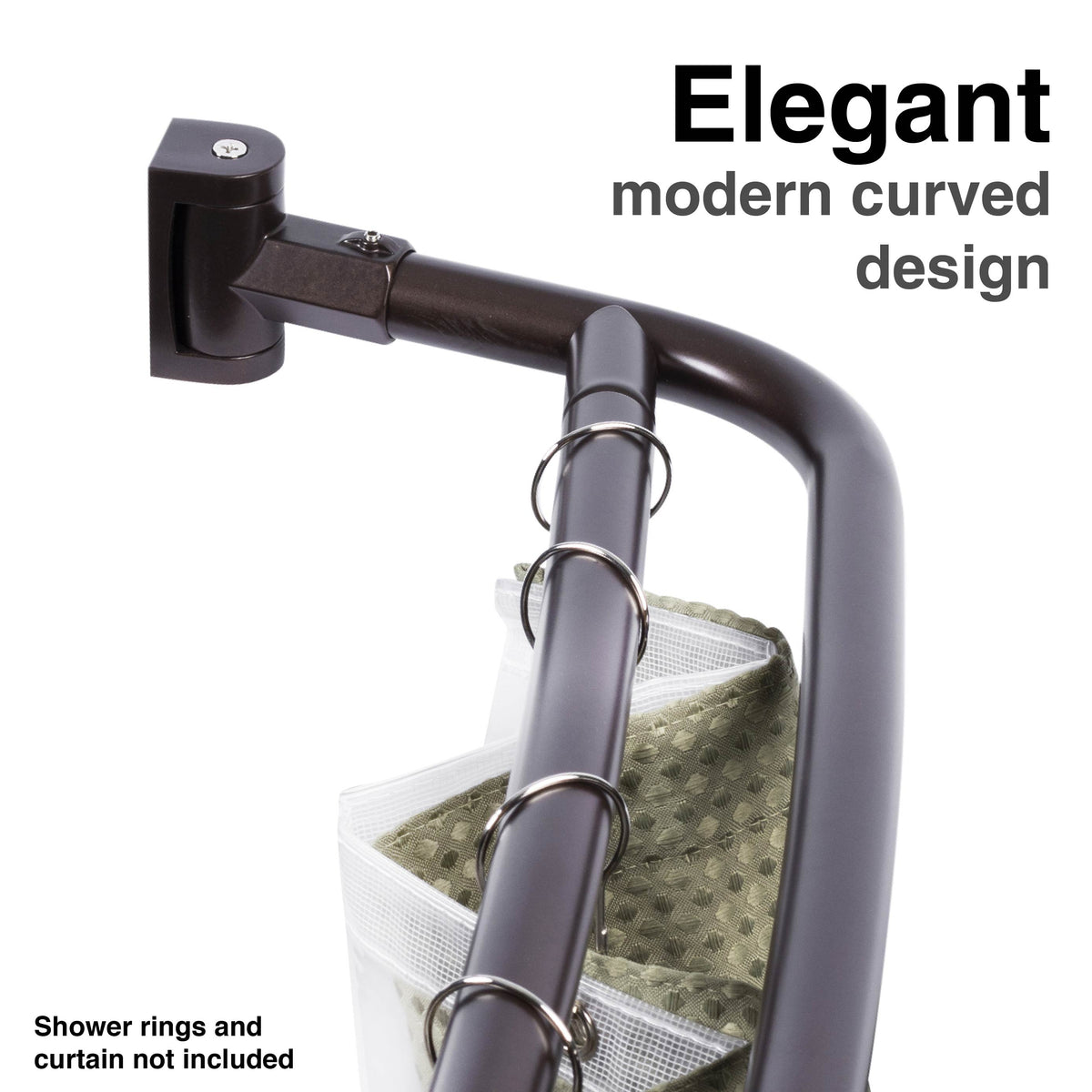 44 in. to 70 in. Double Curved Shower Rod (Oil-Rubbed Bronze Finish) - Utility-Sink.com