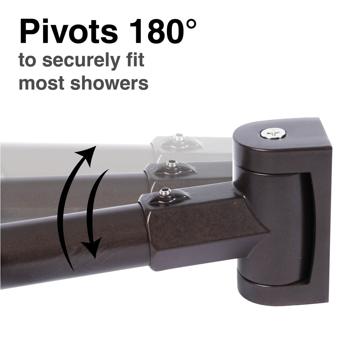 44 in. to 70 in. Double Curved Shower Rod (Oil-Rubbed Bronze Finish) - Utility-Sink.com