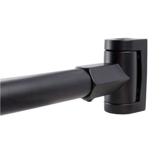 36 in. to 61 in. Curved Shower Rod (Black Finish) - Utility-Sink.com