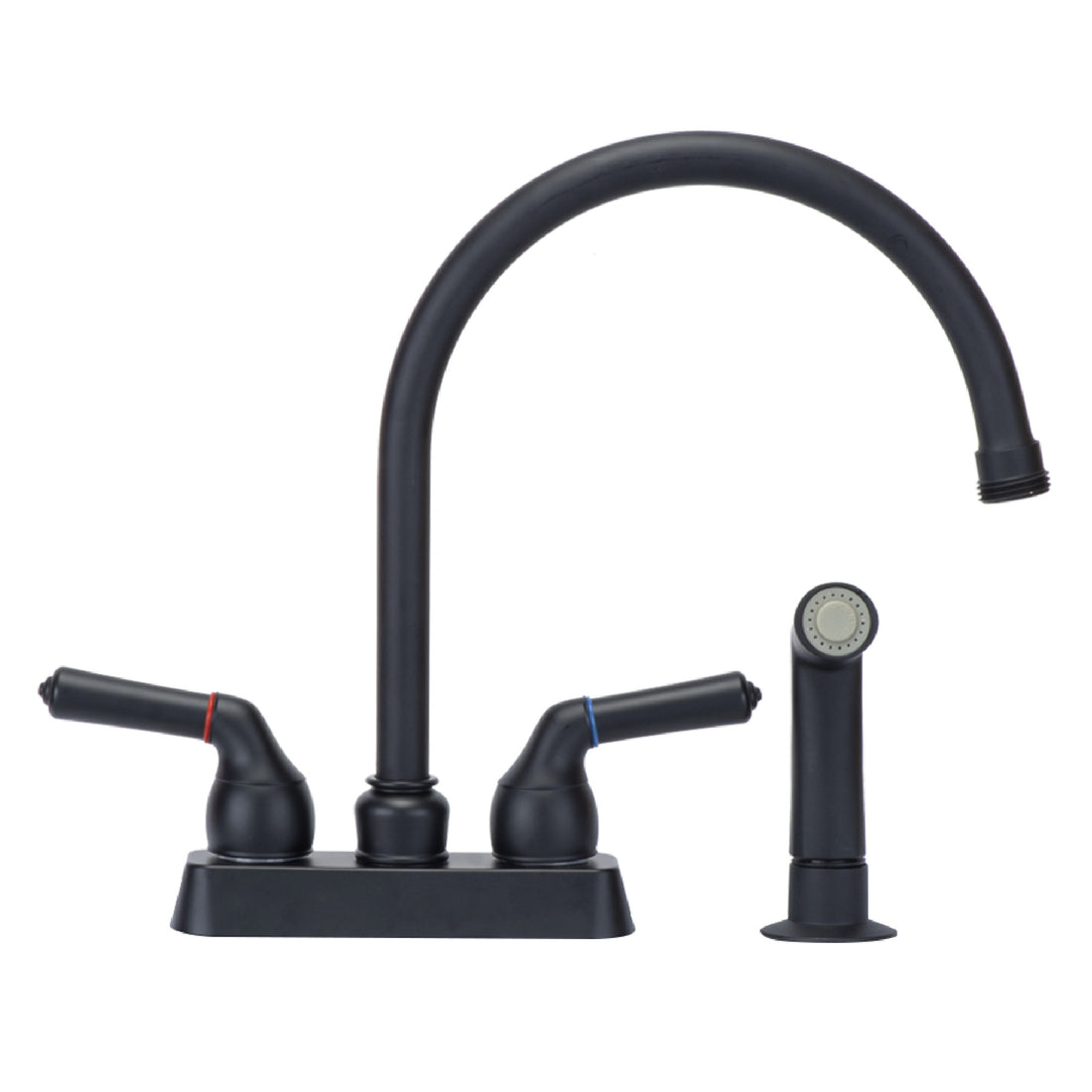 Tehila Black Finish Gooseneck Faucet with Side Sprayer - Utility sinks vanites Tehila