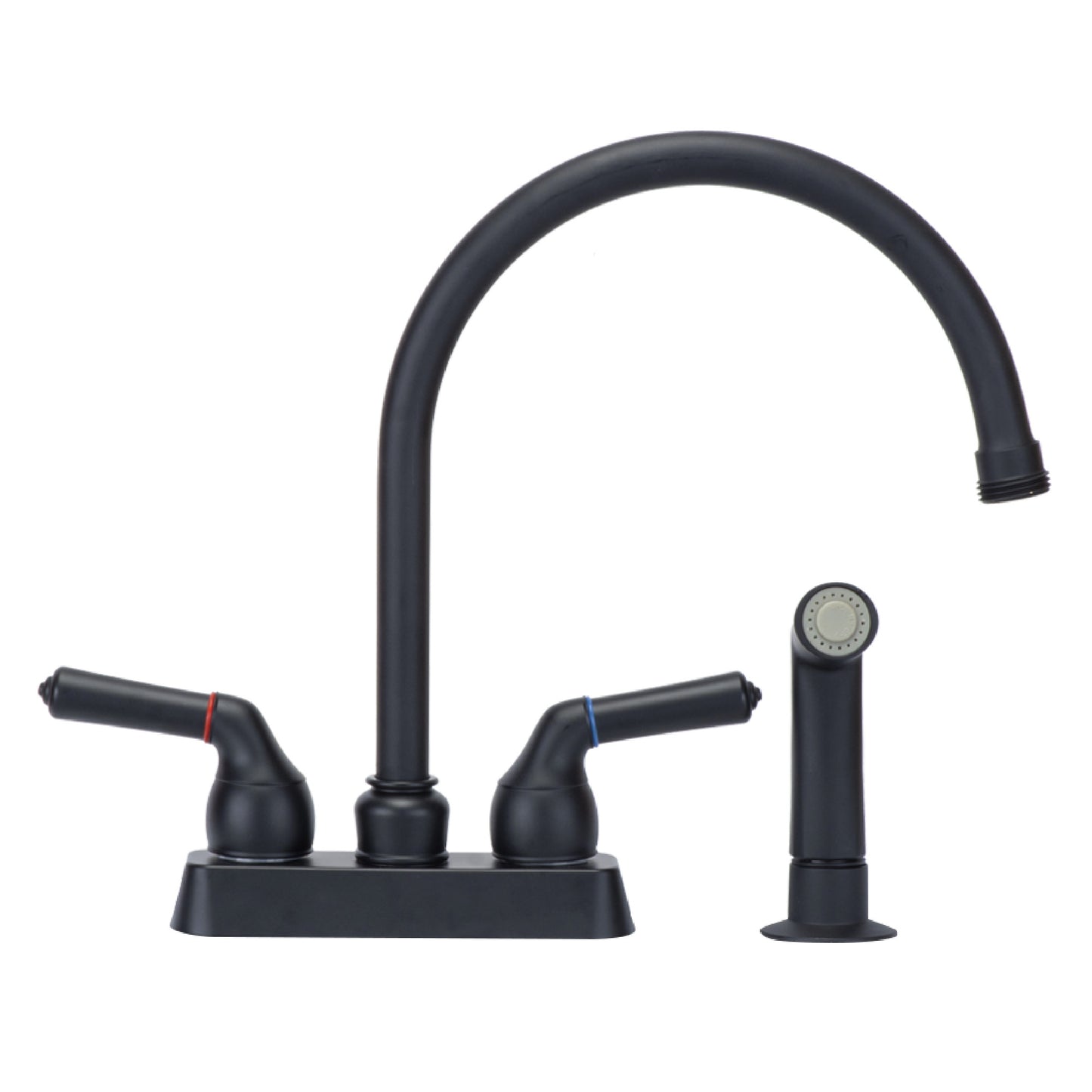 Tehila Black Finish Gooseneck Faucet with Side Sprayer - Utility sinks vanites Tehila