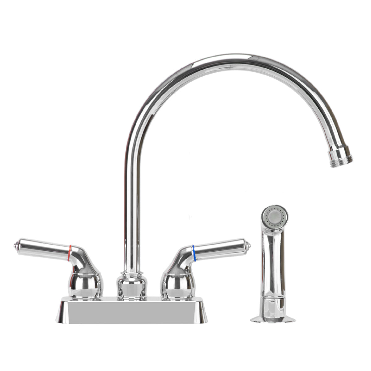 Tehila Chrome Finish Gooseneck Faucet with Side Sprayer - Utility sinks vanites Tehila