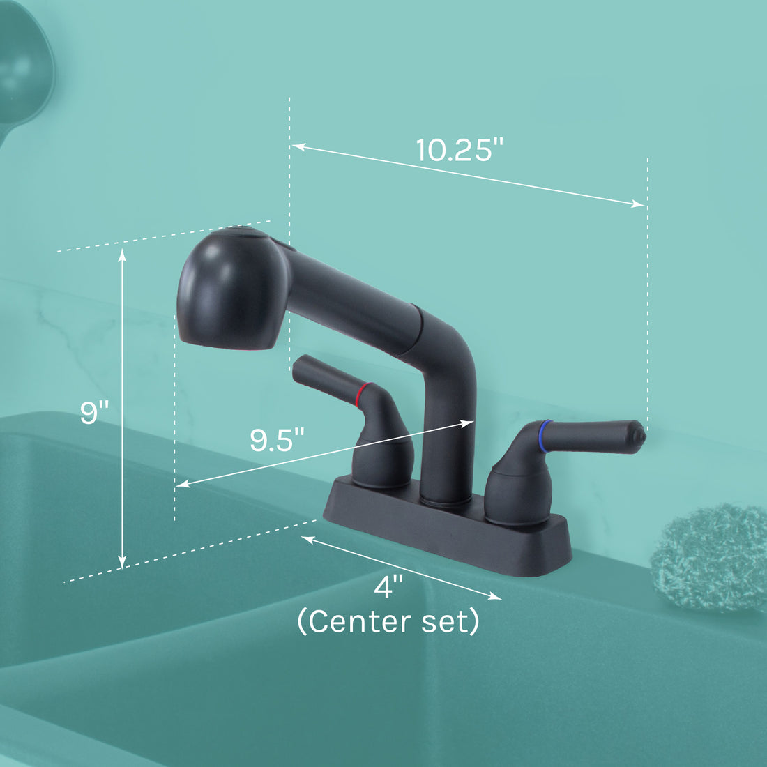 Tehila Black Finish Pull-Out Faucet - Utility sinks vanites Tehila