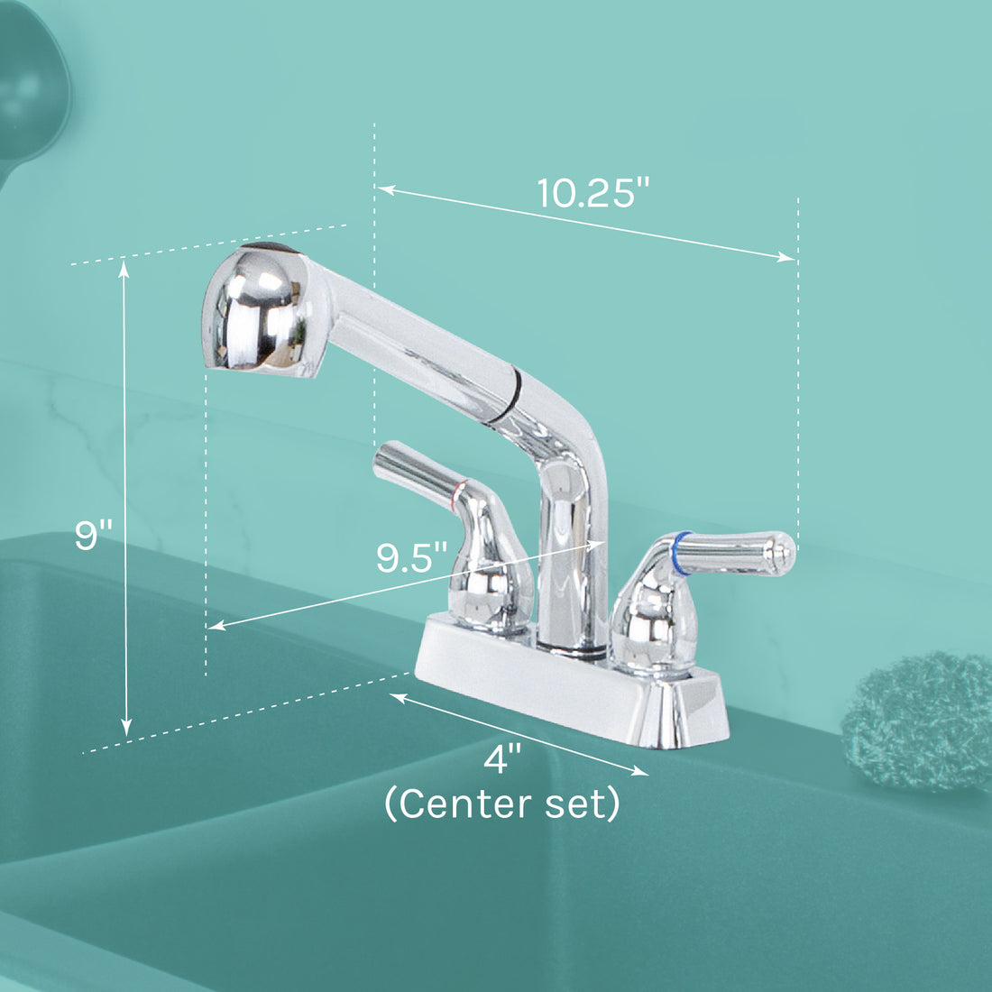 Tehila Chrome Finish Pull-Out Faucet - Utility sinks vanites Tehila