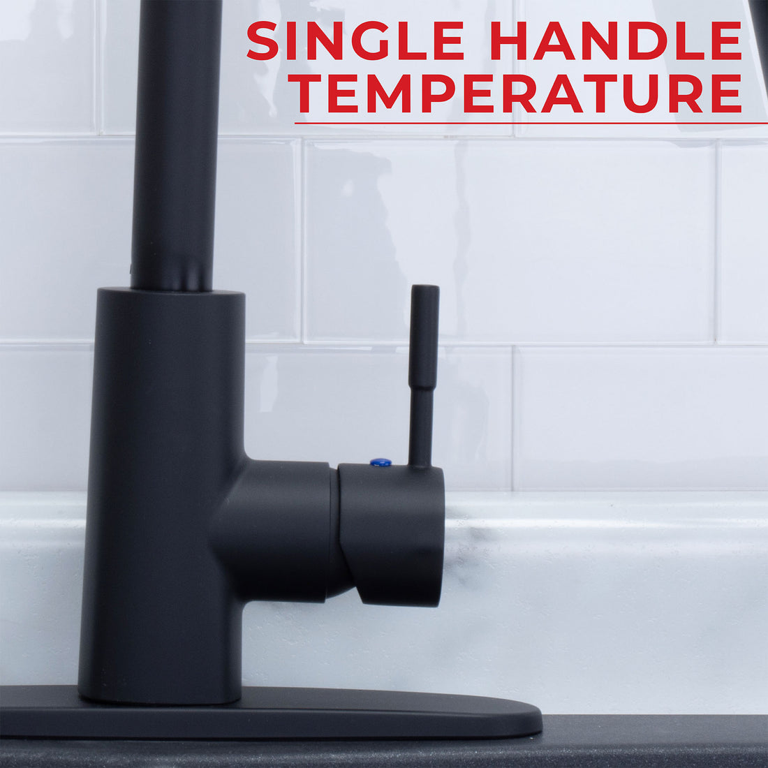 Tehila Black Finish High-Arc Pull-Down Faucet - Utility sinks vanites Tehila
