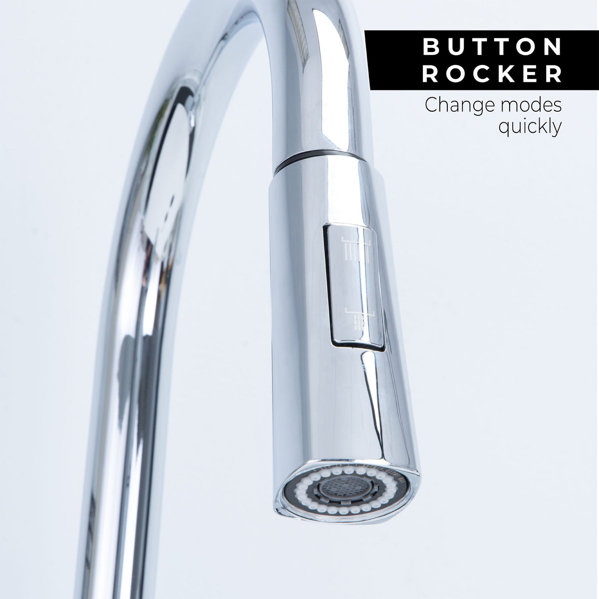 Tehila Chrome Finish High-Arc Pull-Down Faucet - Utility sinks vanites Tehila