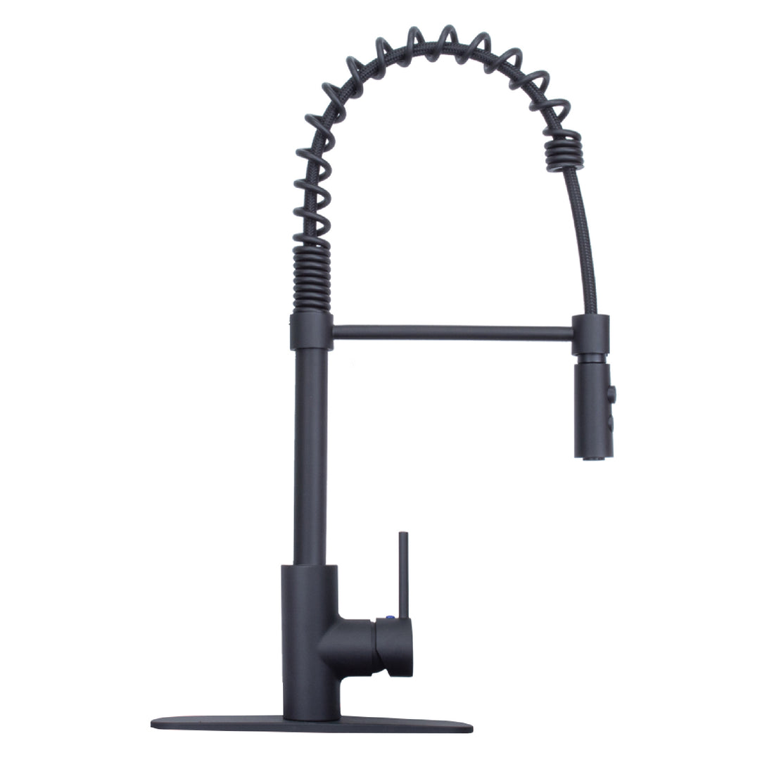Tehila Black Finish High Arc Coil Pull-Down Faucet - Utility sinks vanites Tehila