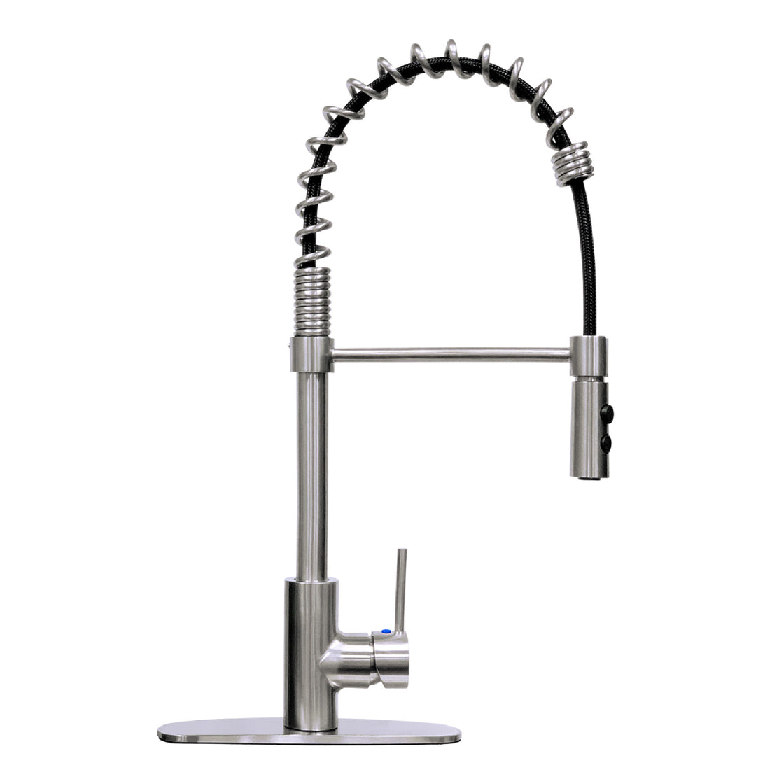 Tehila Stainless Steel Finish High Arc Coil Pull-Down Faucet - Utility sinks vanites Tehila