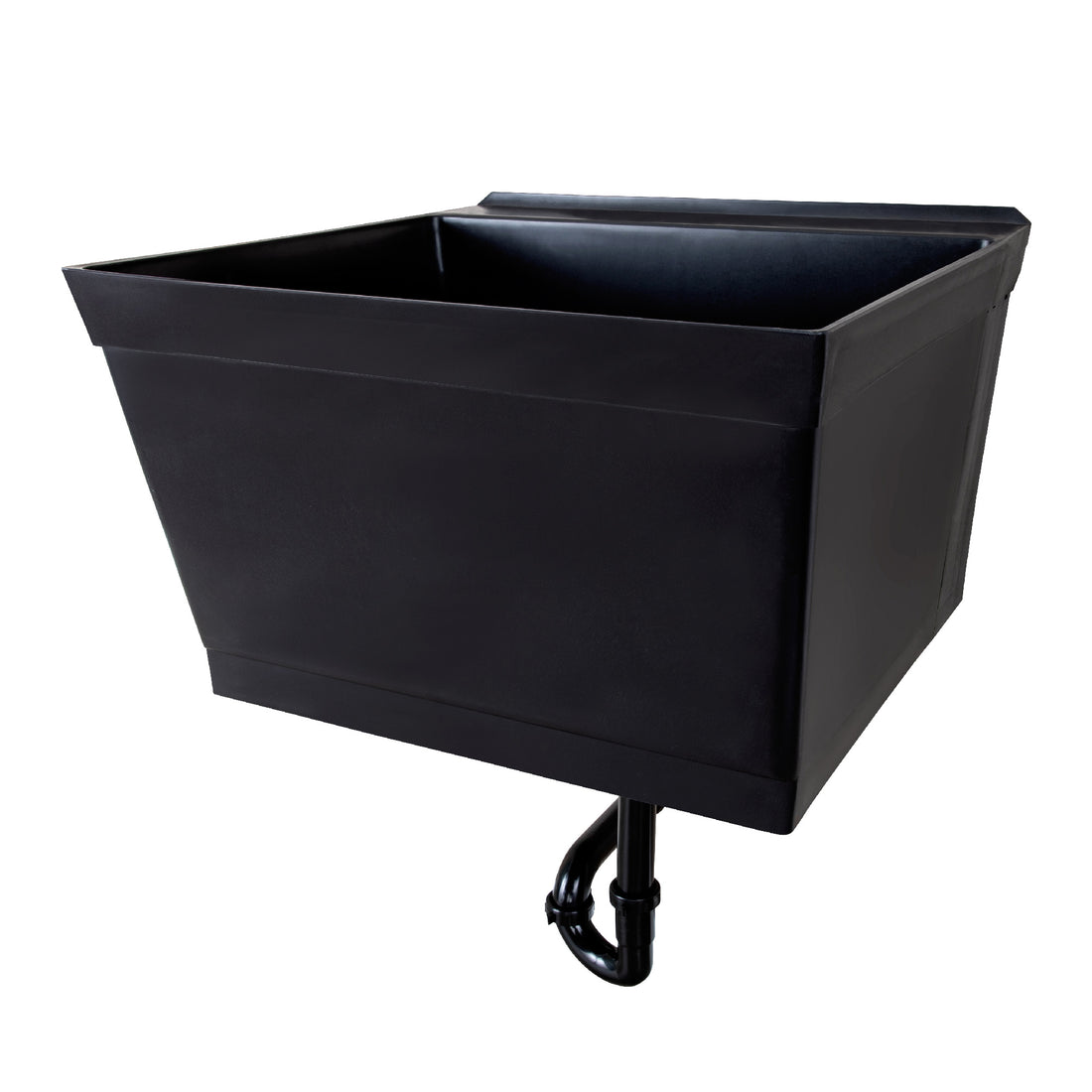 Tehila Black Standard Utility Sink in white canvas/background