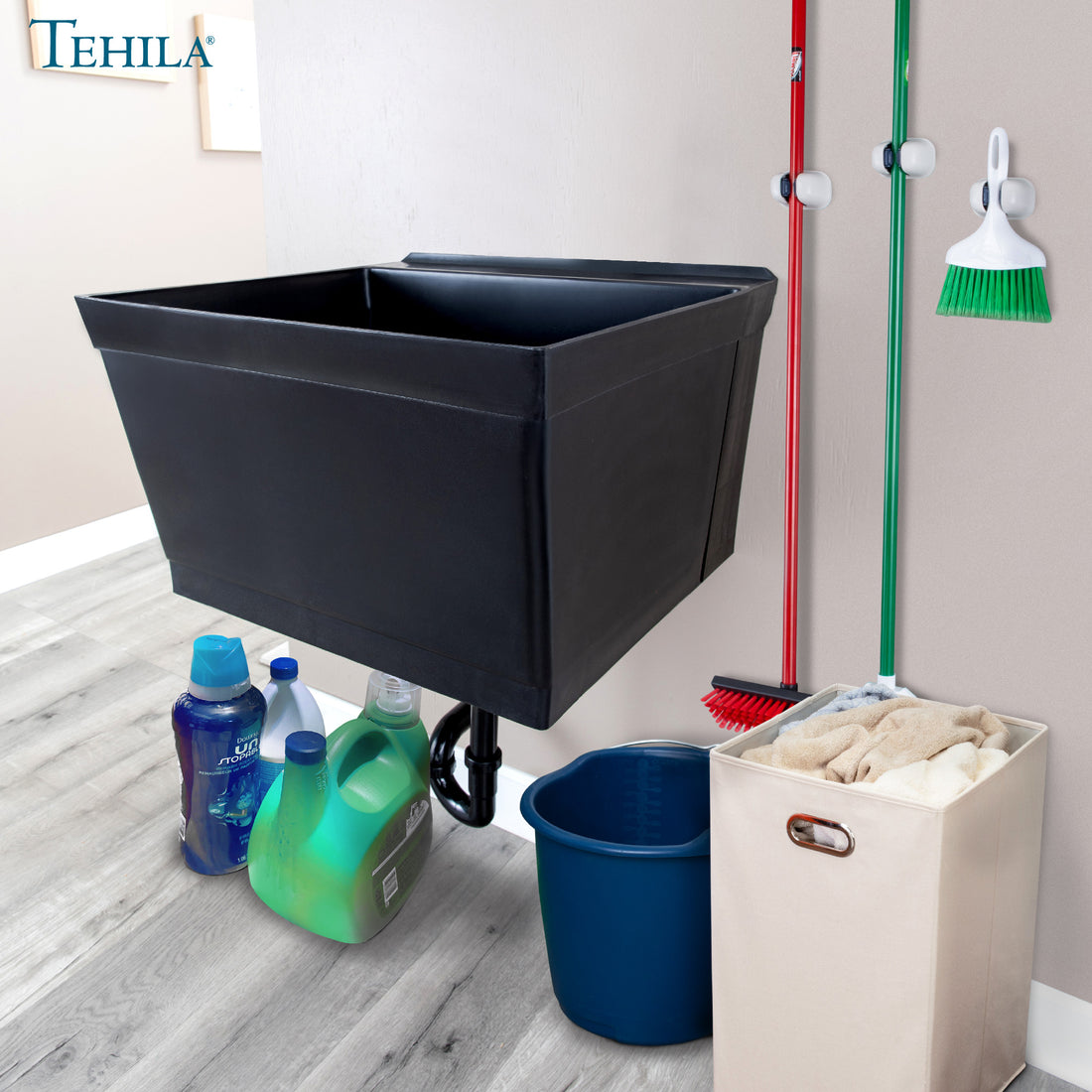 Tehila Black Standard Utility Sinks