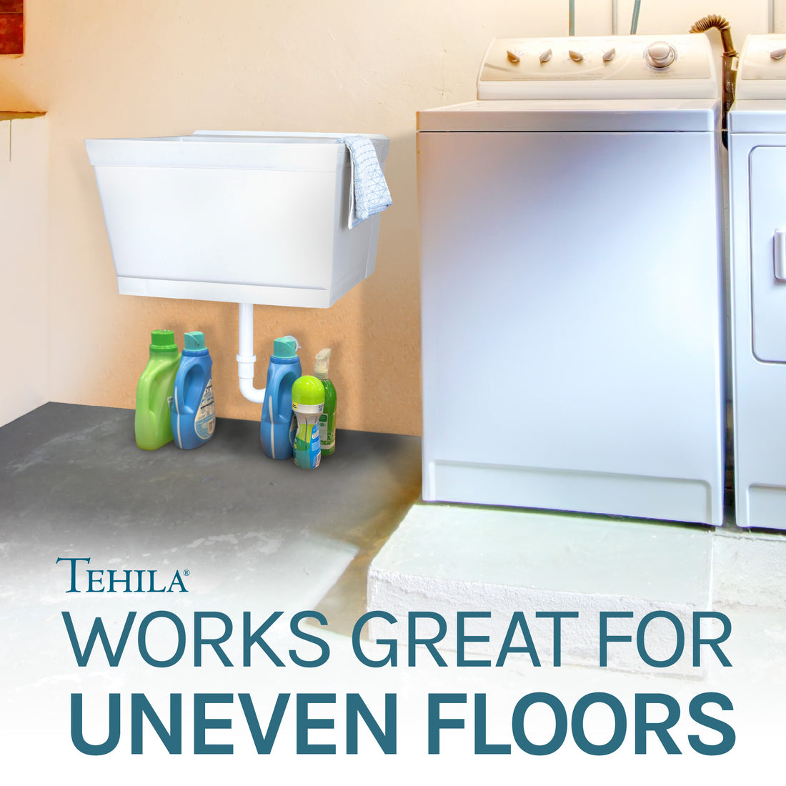 Utility Sink Works Great for Uneven Floors
