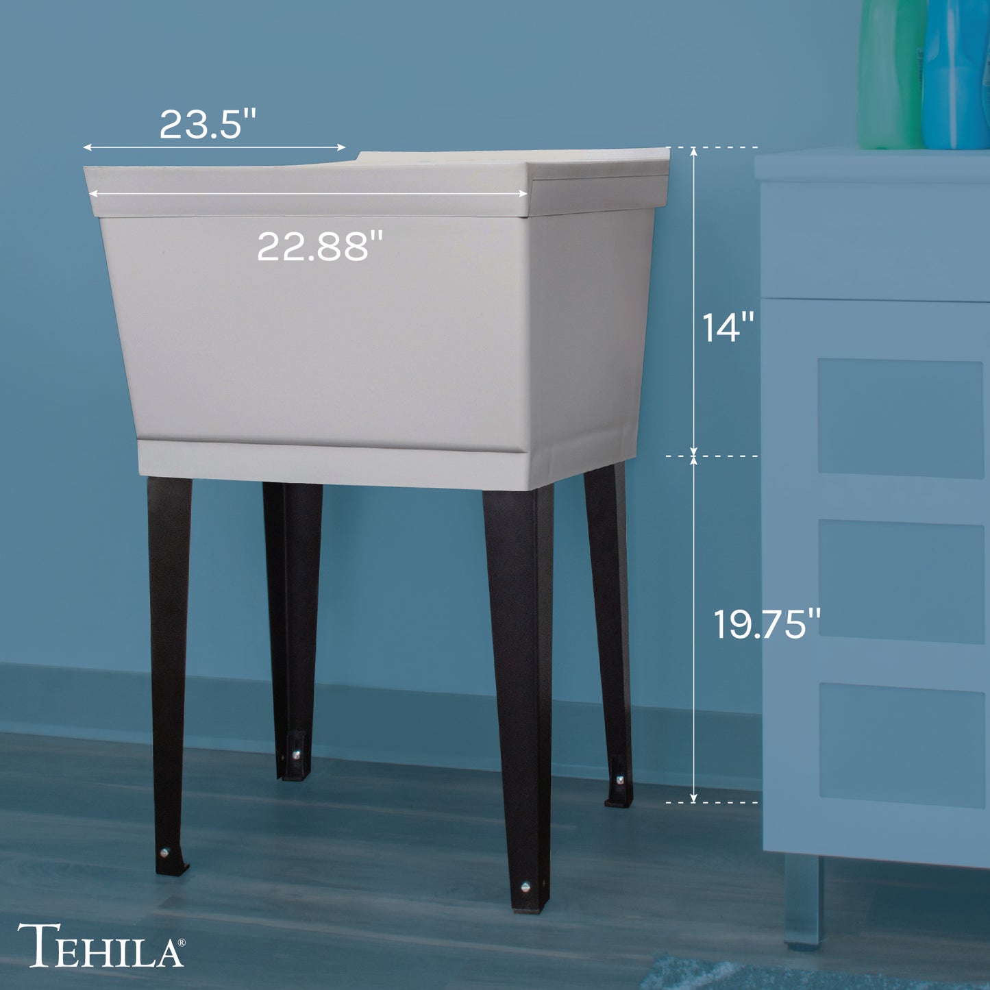 Grey Standard Utility Sink Dimensions