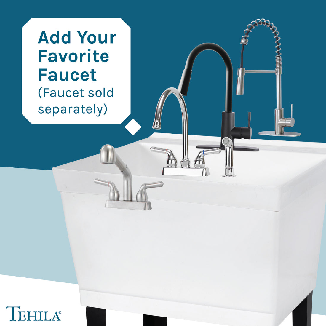 Standard Utility Sink Add Your Favorite Faucet (Faucet sold separately)