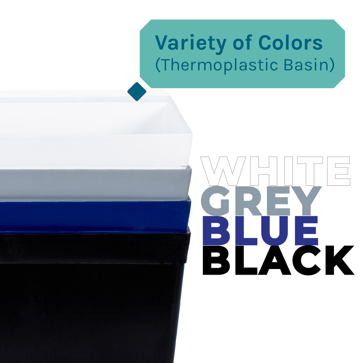 Tehila Standard Freestanding Blue Utility Sink with Black Legs, Water Supply Lines Included - Utility sinks vanites Tehila