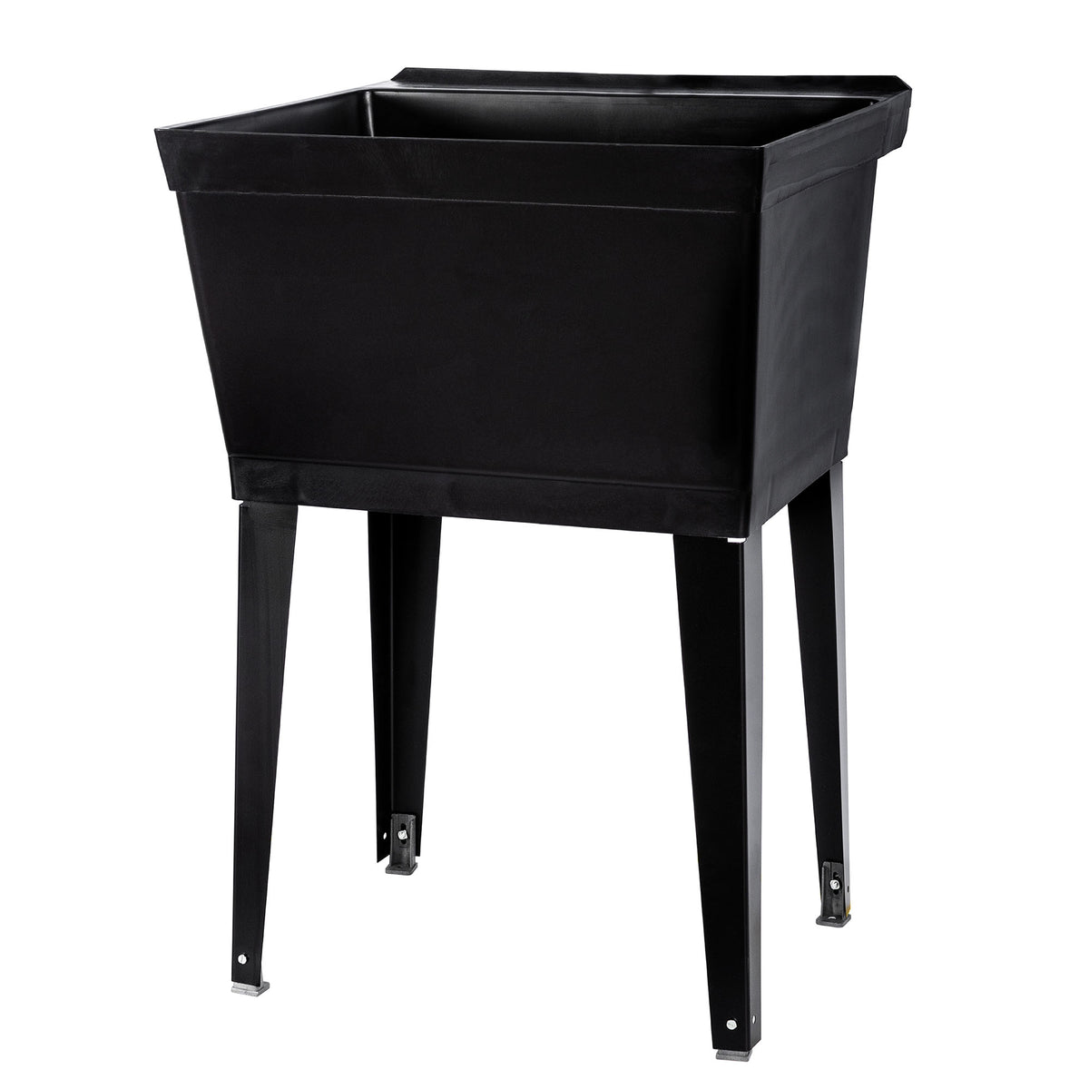 Tehila Standard Freestanding Black Utility Sink with Black Legs, Water Supply Lines Included - Utility sinks vanites Tehila