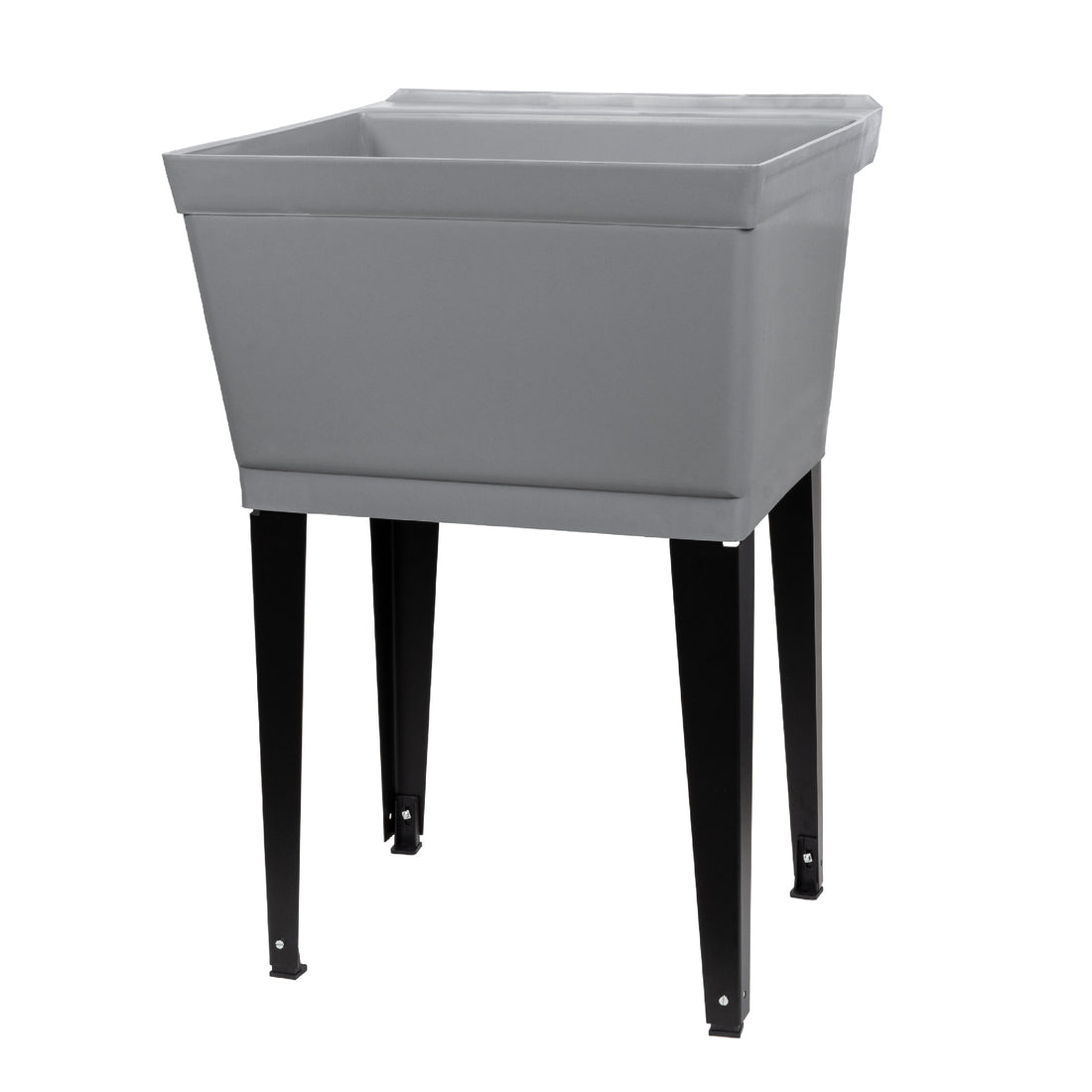Tehila Standard Freestanding Grey Utility Sink with Black Legs, Water Supply Lines Included - Utility sinks vanites Tehila