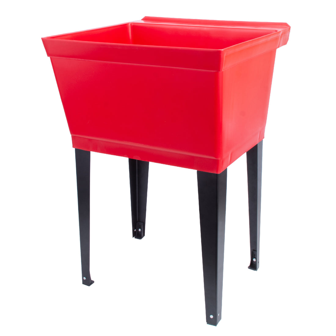 Tehila Standard Freestanding Red Utility Sink with Black Legs, Water Supply Lines Included - Utility sinks vanites Tehila