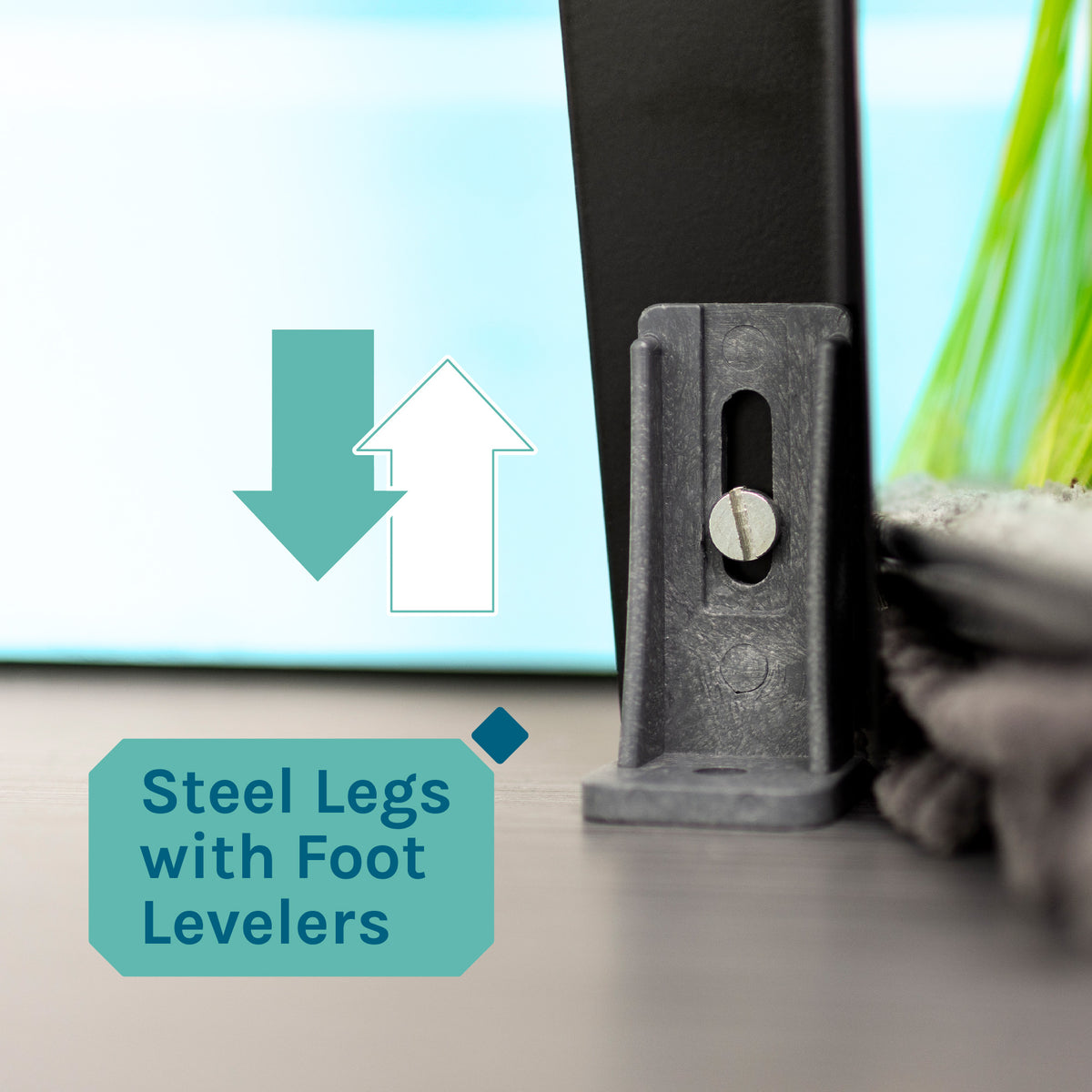 Tehila Standard Freestanding Blue Utility Sink with Black Finish High-Arc Pull-Down Faucet and Soap Dispenser - Utility sinks vanites Tehila