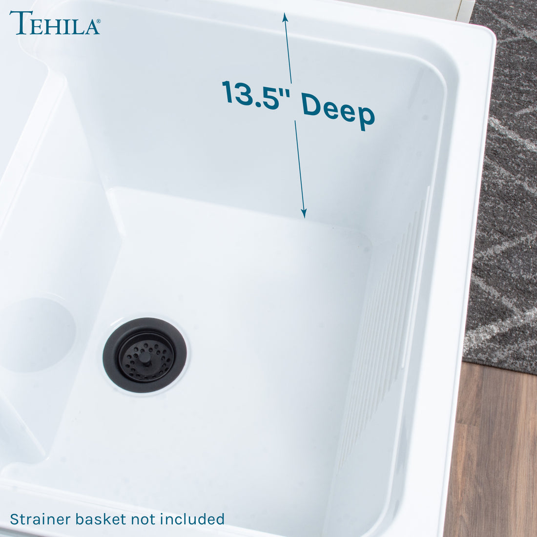 Tehila Utility Sink Depth Dimension