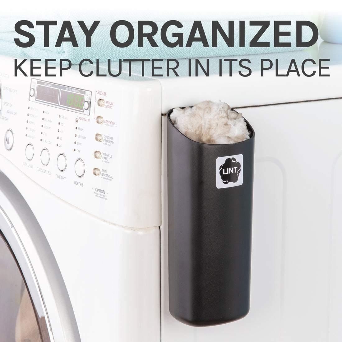 Small Magnetic Lint Bin (Black) - Utility sinks vanites Tehila