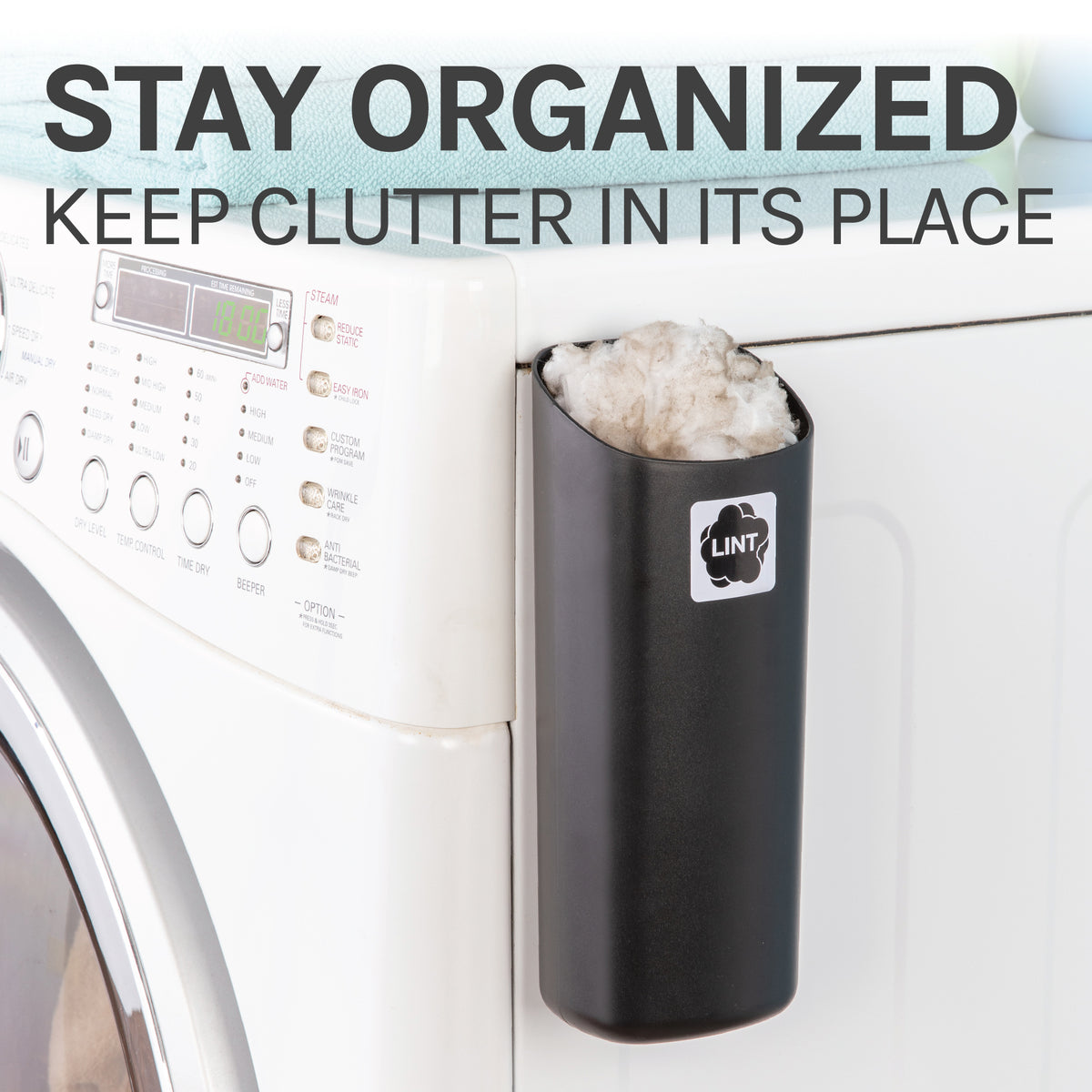Small Magnetic Lint Bin (Black) - Utility sinks vanites Tehila