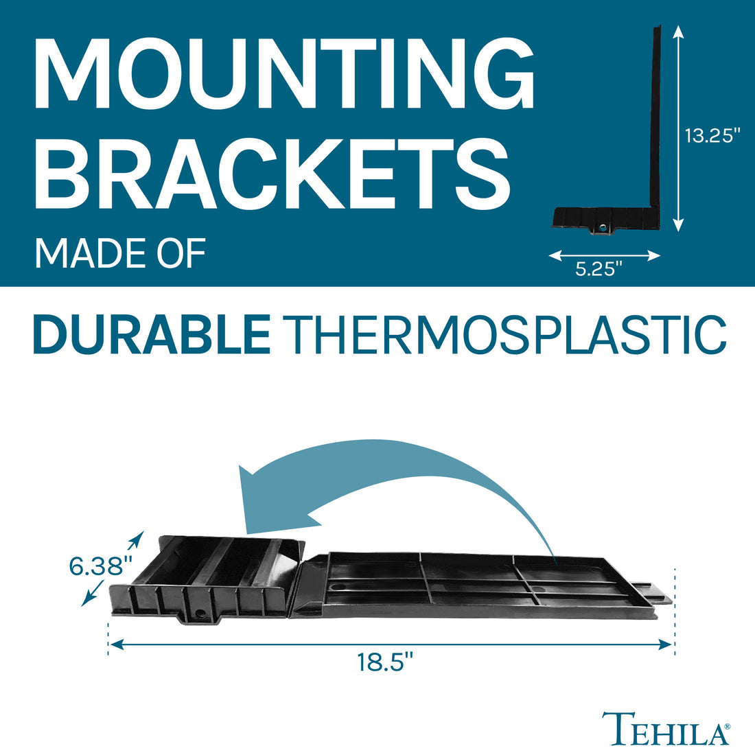 Tehila Black Wall Mounting Kit for Tehila Standard Sinks - Utility sinks vanites Tehila