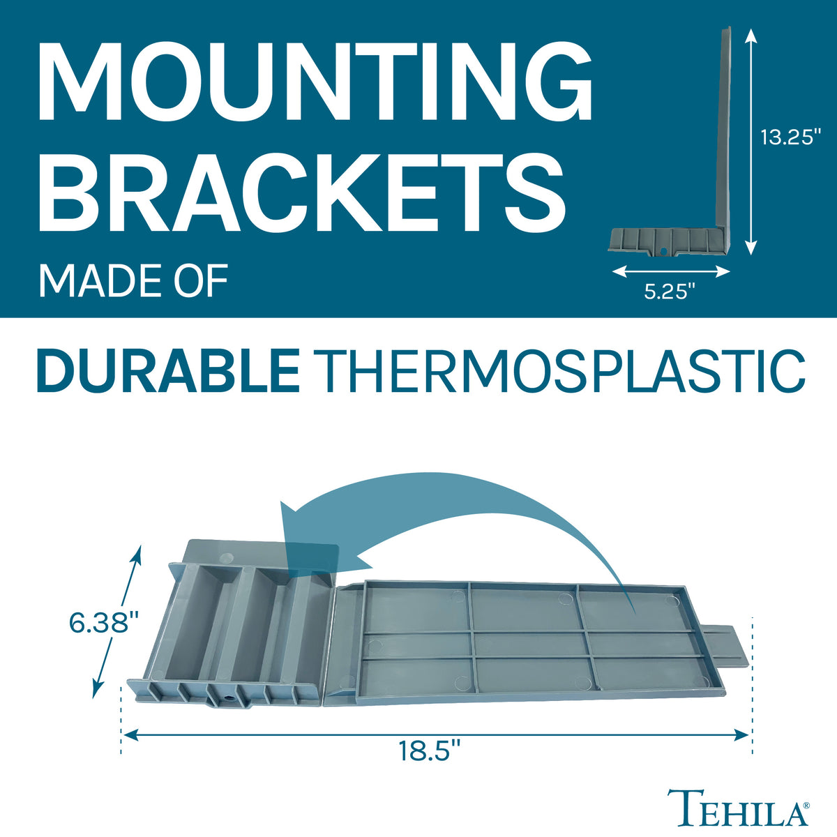 Tehila Grey Wall Mounting Kit for Tehila Standard Sinks - Utility sinks vanites Tehila