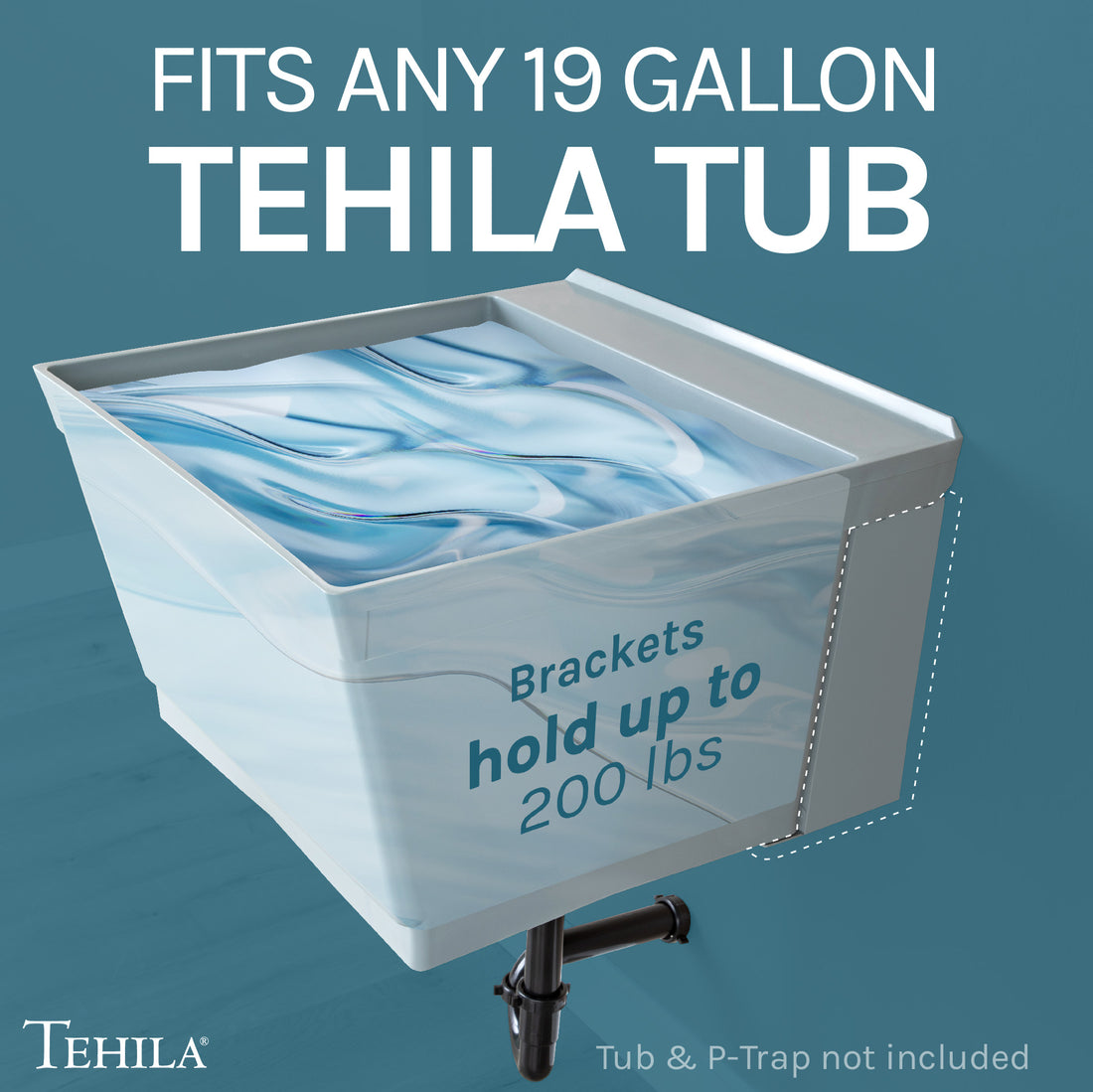 Tehila Grey Wall Mounting Kit for Tehila Standard Sinks - Utility sinks vanites Tehila