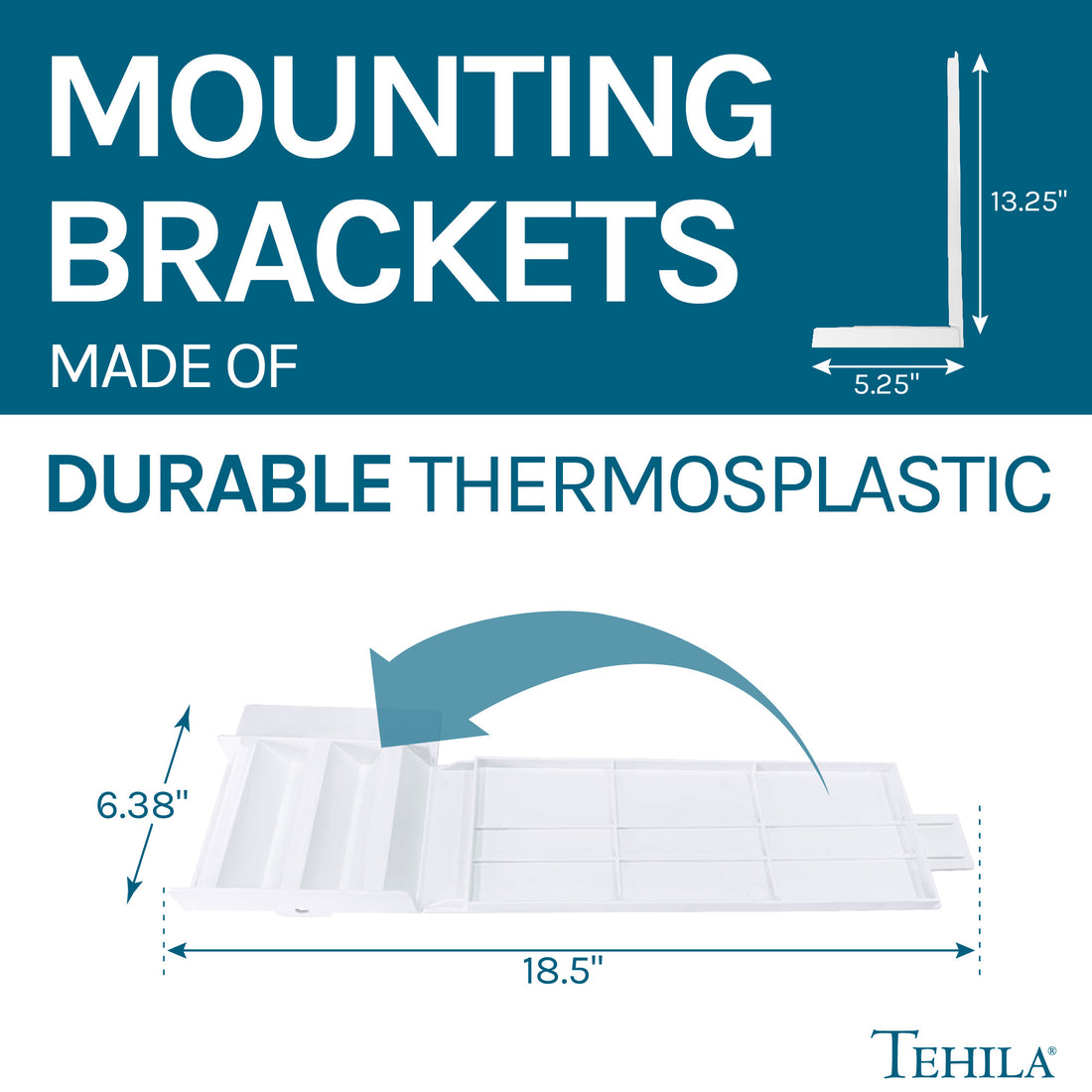 Tehila White Wall Mounting Kit for Tehila Standard Sinks - Utility sinks vanites Tehila