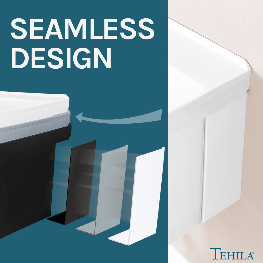 Tehila White Wall Mounting Kit for Tehila Standard Sinks - Utility sinks vanites Tehila