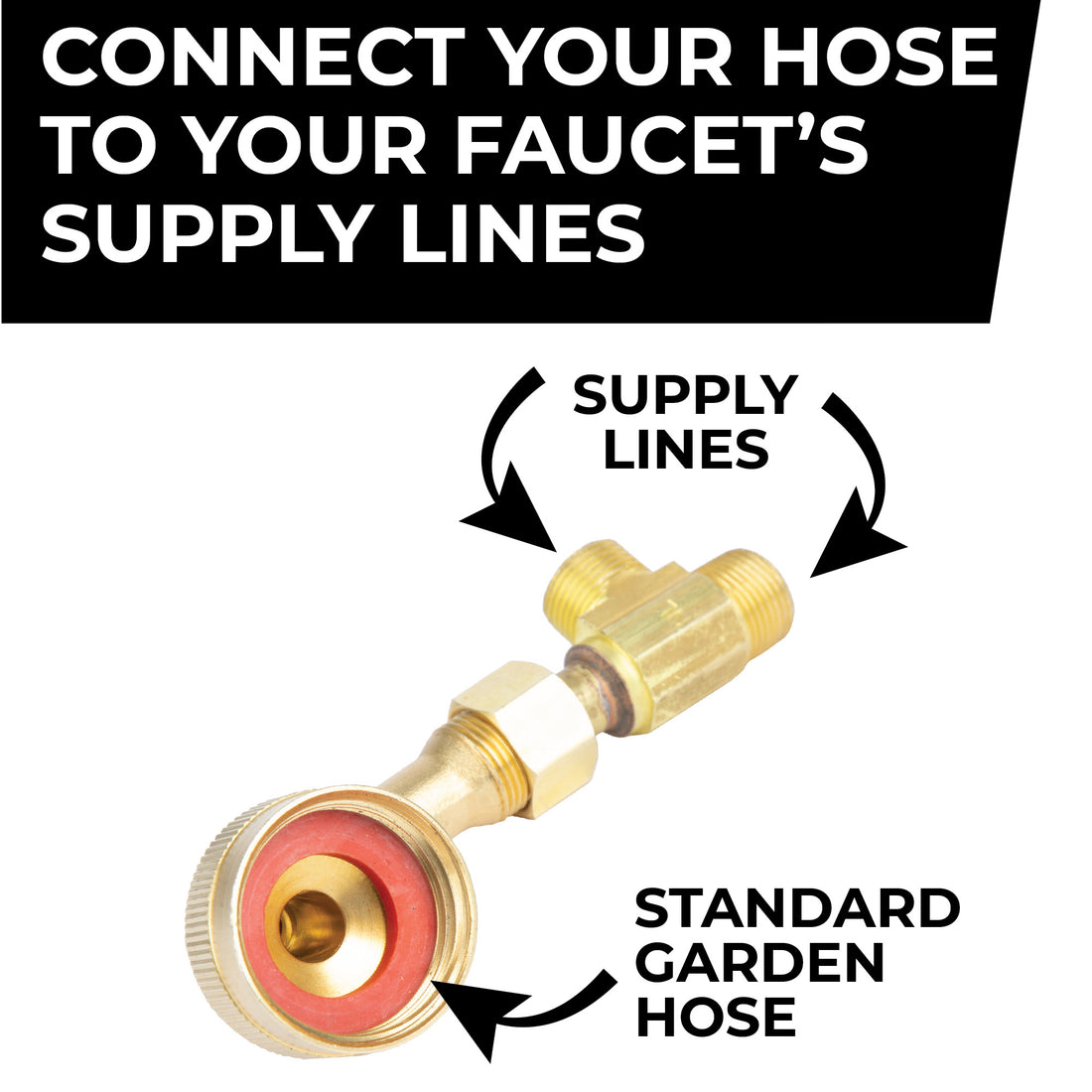 ¾ in. Garden Hose Connector Attachment for Utility Sinks - Utility sinks vanites Tehila