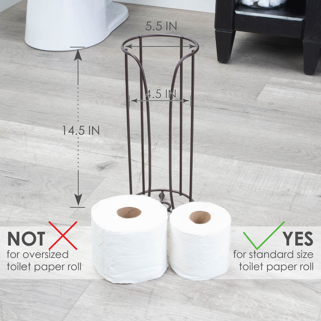 Free Standing Toilet Paper Holder Stand, Oil Rubbed Bronze Toilet Paper  Holder