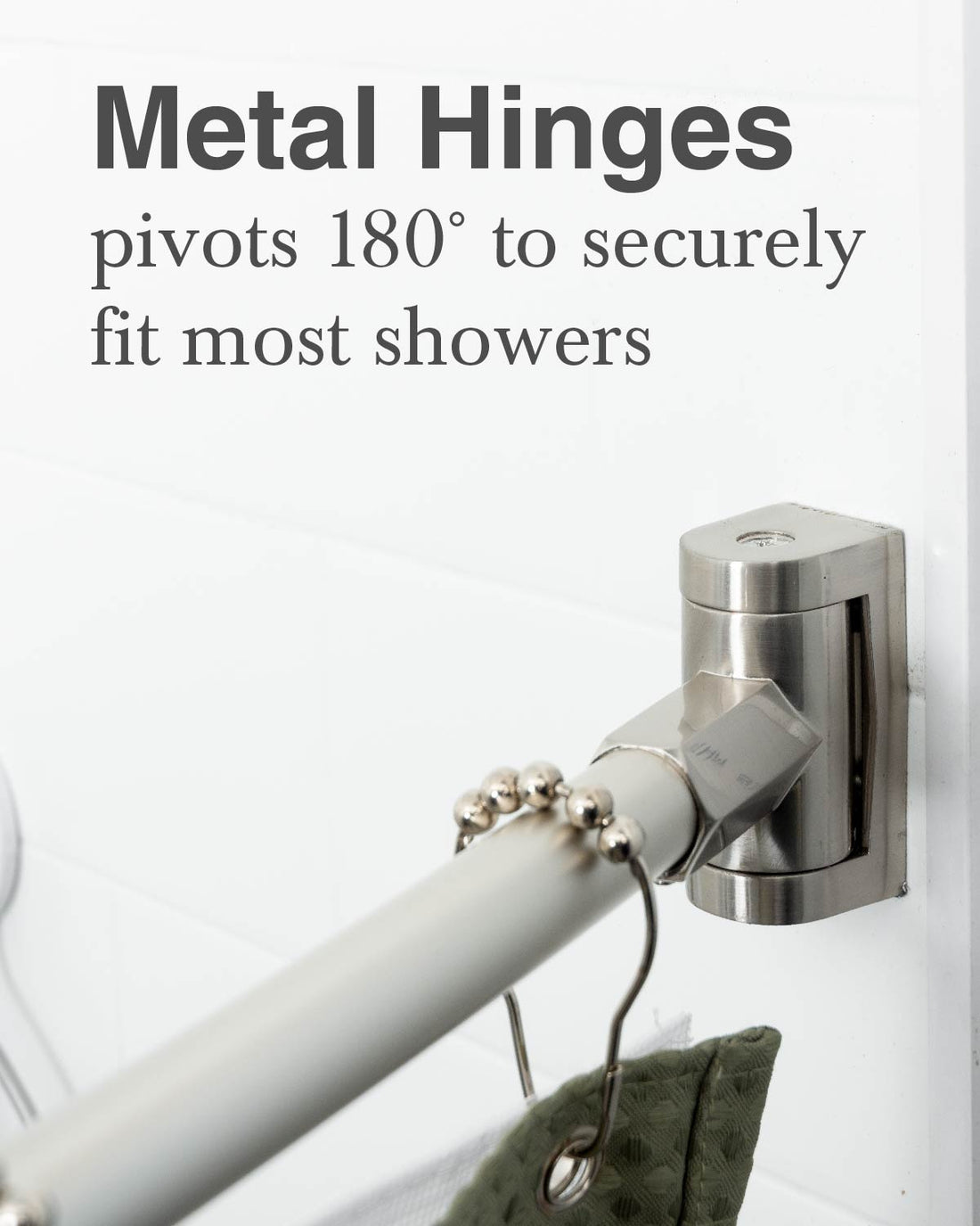 36 in. to 61 in. Curved Shower Rod (Brushed Nickel Finish) - Utility sinks vanites Tehila