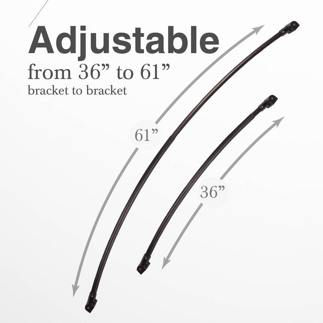 36 in. to 61 in. Curved Shower Rod (Oil-Rubbed Bronze Finish) - Utility sinks vanites Tehila